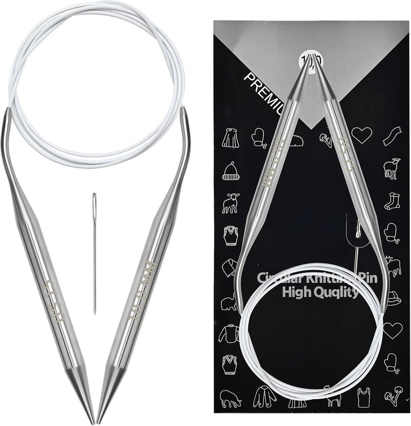 Soosui 10 mm Circular Knitting Needles US15 |47 inches/120 cm | for Beginners Knitting Shawls, Scarves, Blankets and Other Large Projects! - Image 1